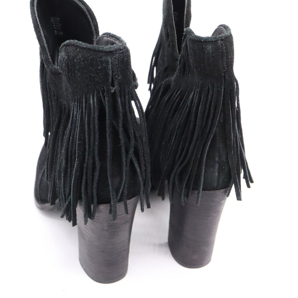 Antonio Melani Felixxe Real Suede Leather Heel Fringe Booties Size 8.5 Boots - Picture 10 of 10